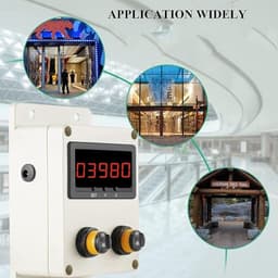 Digital People Counter with Infrared Sensor, Visitor Traffic Monitor 0-99999, Reflector Range 70cm/2m/6m, Ideal for Markets & Shopping Malls