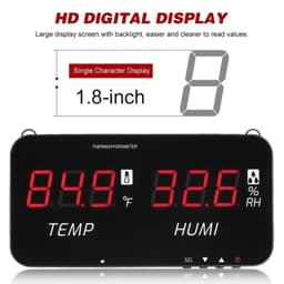 Intelligent Temperature Humidity Meter Wall-Mounted Digital Thermometer Hygrometer Industrial Agricultural Thermo-hygromete