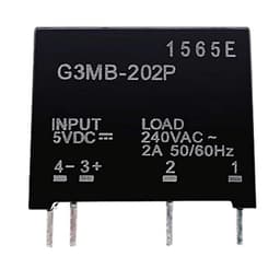 5PCS Relay Module G3MB-202P G3MB 202P DC-AC PCB in 5V DC Out 240V AC 2A Solid State(12V)