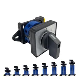 1pcs YMW26 LW26-25A DIN Rail Mounted LW28 Changeover Rotary Cam Switch 690V Selector Silver Contact Control Motor Off-ON(1P-4 Terminals)