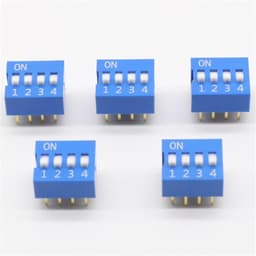 8Pin 4P Positions 2.54mm Pitch DIP Switch Blue 10Pcs