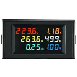 D69-2058 Voltmeter Ammeter Power Factor Electric Energy Frequency Meter Digital Panel Wattmeter LCD 1Pcs(AC40-300V)