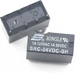 Relay 2pcs Src-05 12 24vdc-sh 5V 12V 24V Signal, Two Opening and Closing, 1A 8-pin