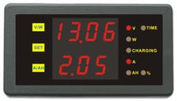 DC Voltage Current State of Charge (AH) Power Capacity Battery Monitor Watt Combo Meter 0-120V 0-1000A With Shunt (0-120.0V,0-750.0A)