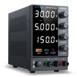 DC Power Supply Variable 0-30V 0-5A, Adjustable Regulated Bench Power Supply with Encoder Knob Coarse & Fine Adjustment, OCP Protection,5V/3.6A USB &