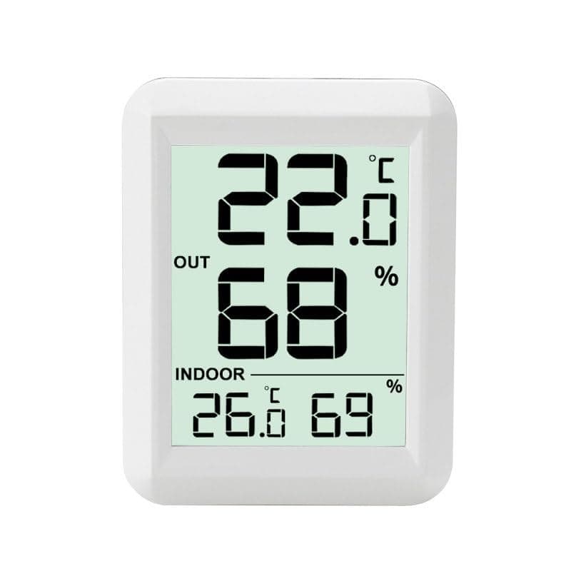 ABS Indoor Outdoor Thermometer Hygrometer Dry-Wet Digital Display Room Temperature Meter