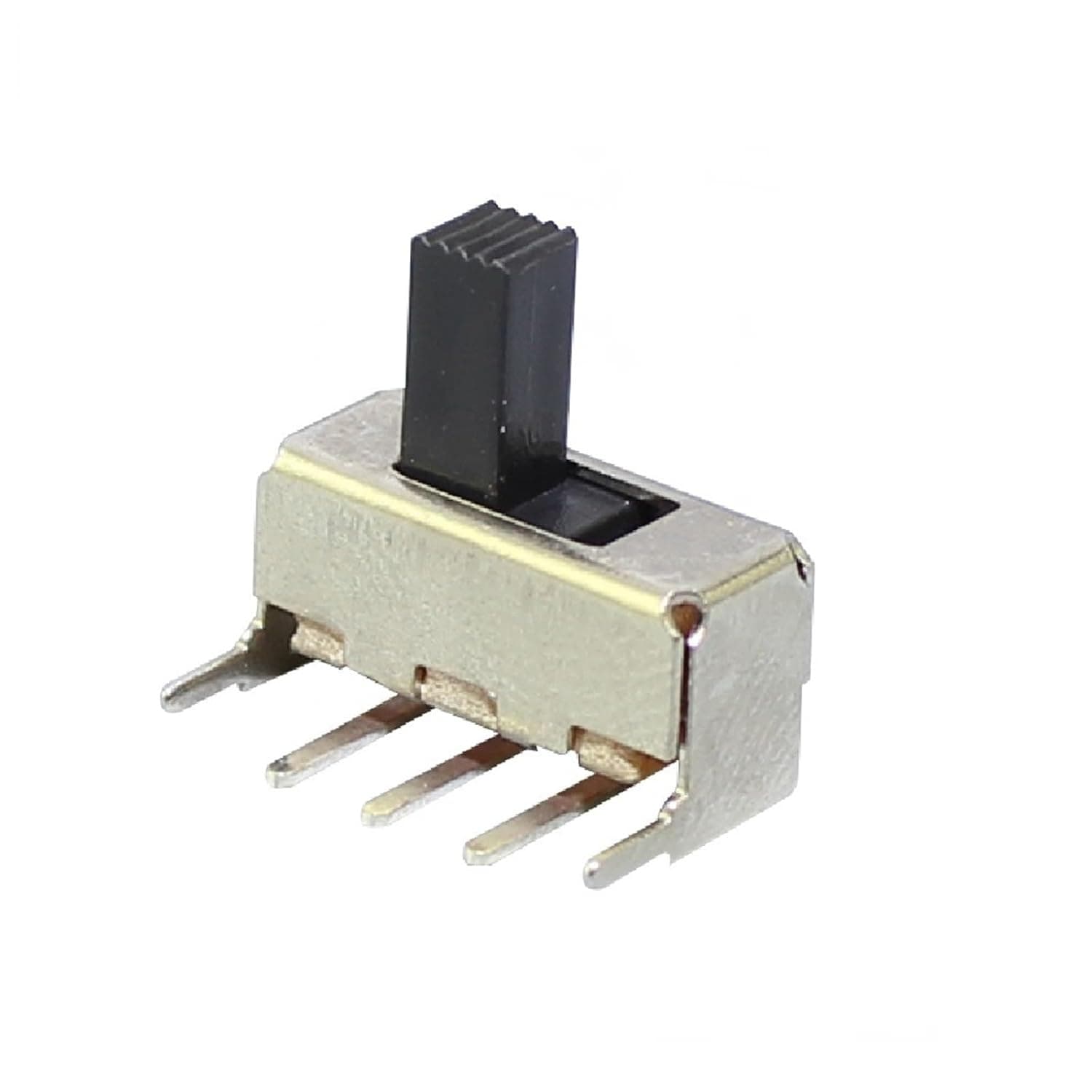 1000PCS Miniature DIP Slide Switch 1P2T 50mA 12VDC 5MM Height Handle Metal Mini Toggle Switches Single Pole with Angled Terminal