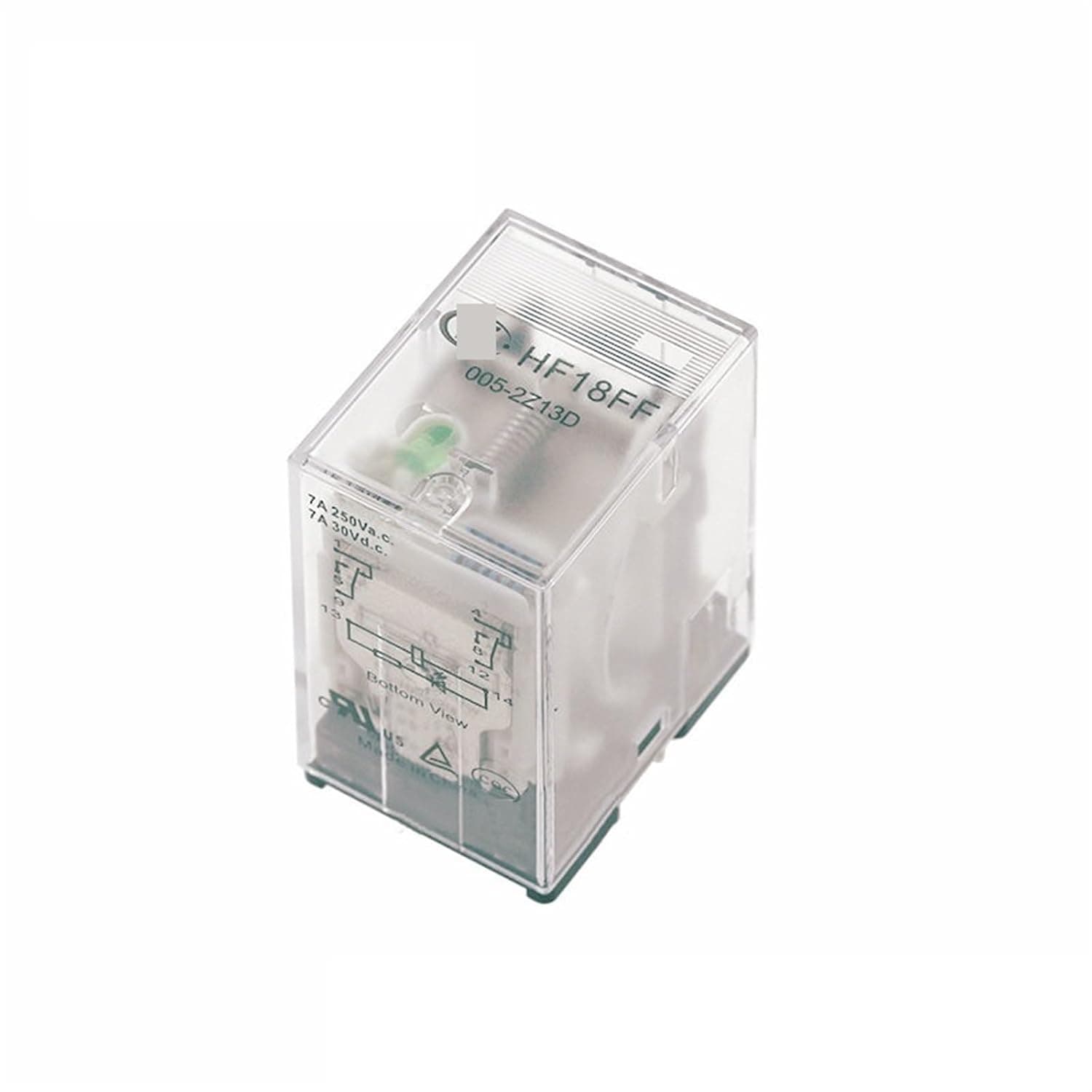 2PCS HF18FF-005-2Z13D 5VDC HF18FF-012-2Z13D 12VDC HF18FF-024-2Z13D 24VDC Two Groups Conversion 8PIN Plug-in 7A 250VAC Relay 2Z1(HF18FF-005-2Z13D)