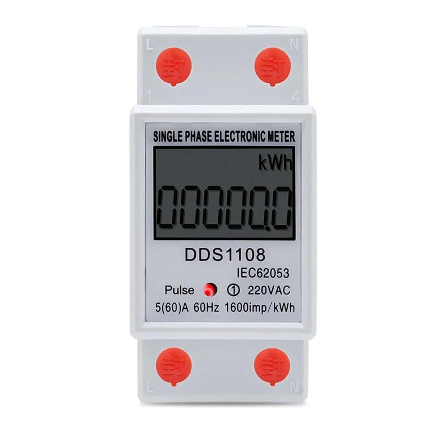LCD Digital Display Power Consumption Meter Single Phase Energy Meter