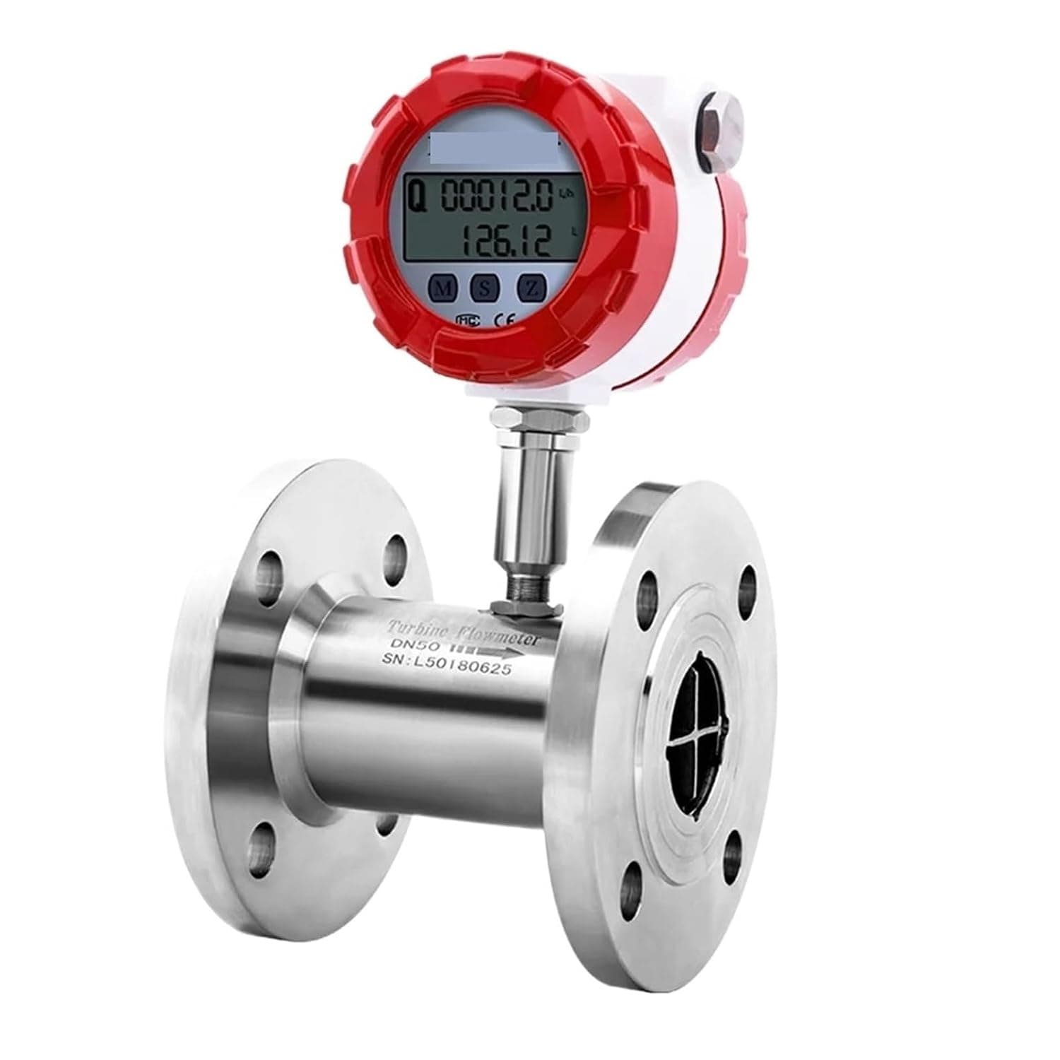Digital Water Flow Meter Turbine Sensor SS304 SS316L RS485 4-20mA Pulse